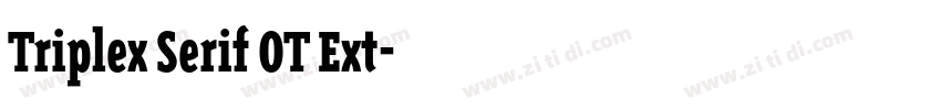 Triplex Serif OT Ext字体转换